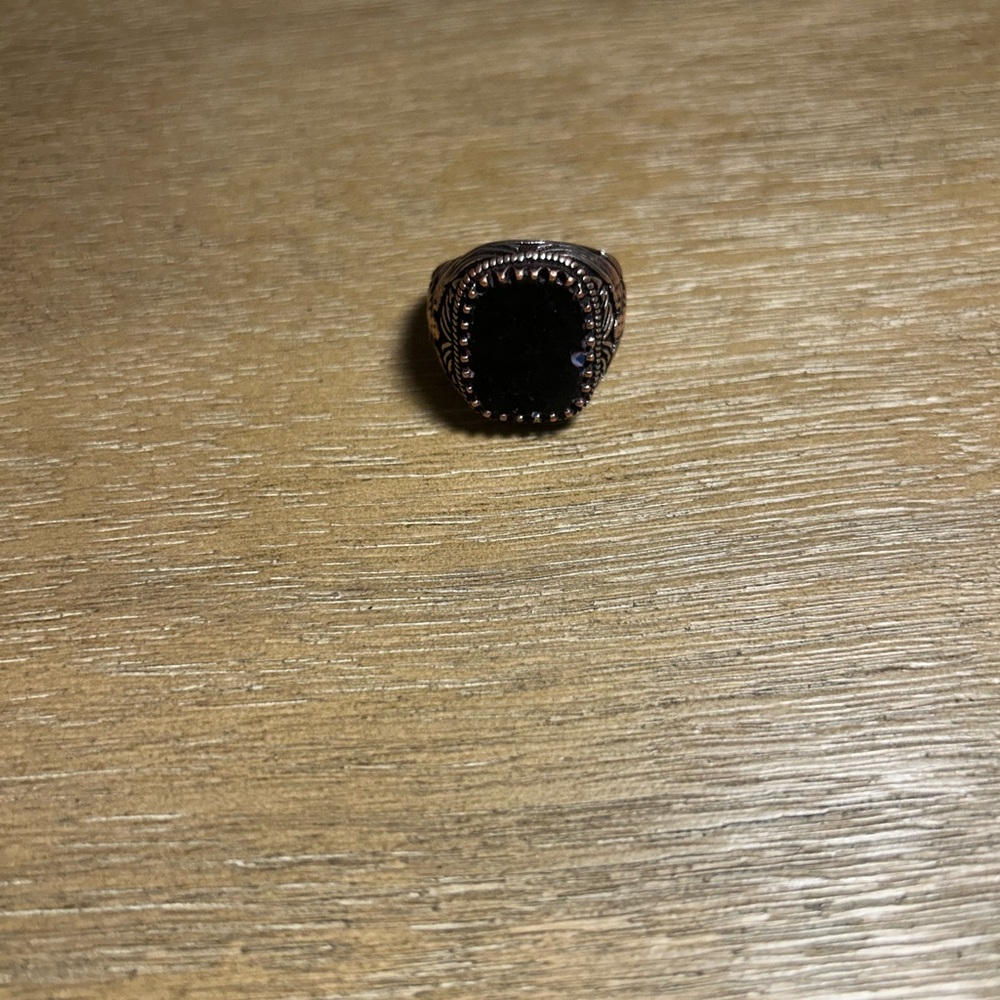 Elegant Black Stone Men's Ring